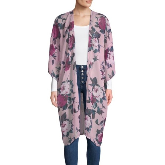 Bindya Jackets & Blazers - Lulla Collection by Bindya Floral-Print Kimono NWT